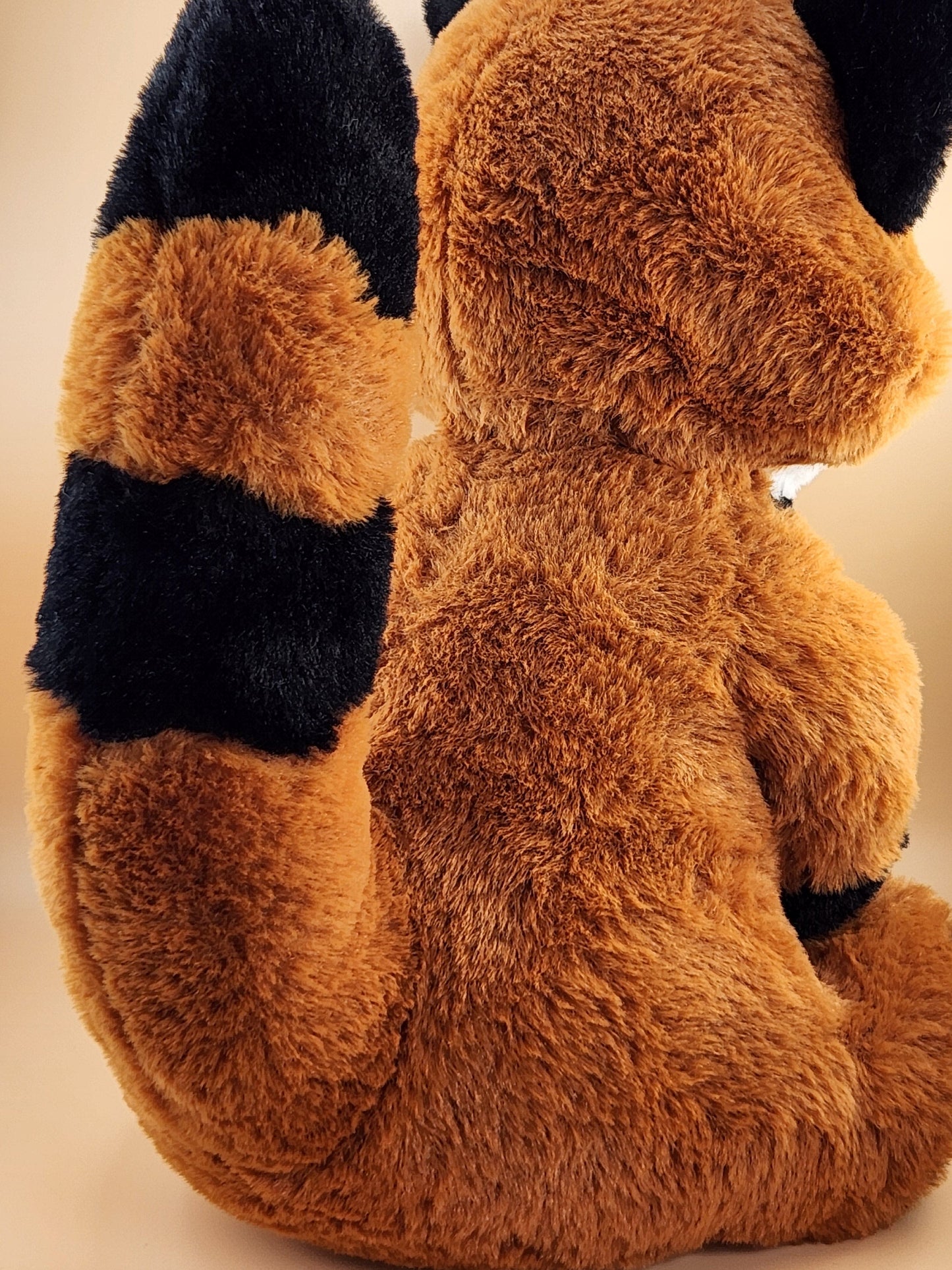 Ruby the Red Panda plush stuffed animal toy back view