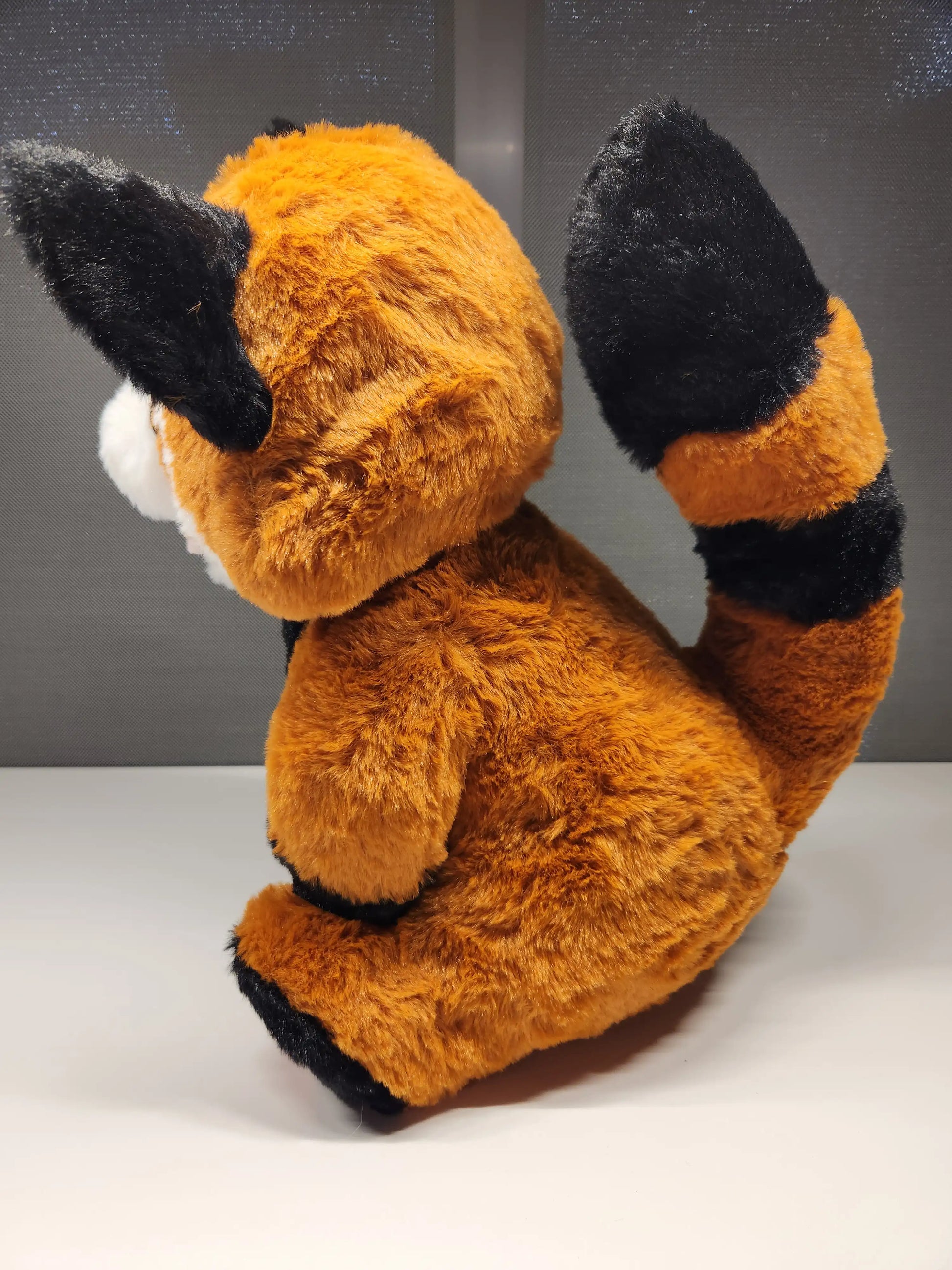 custom red panda plush stuffed animal side view