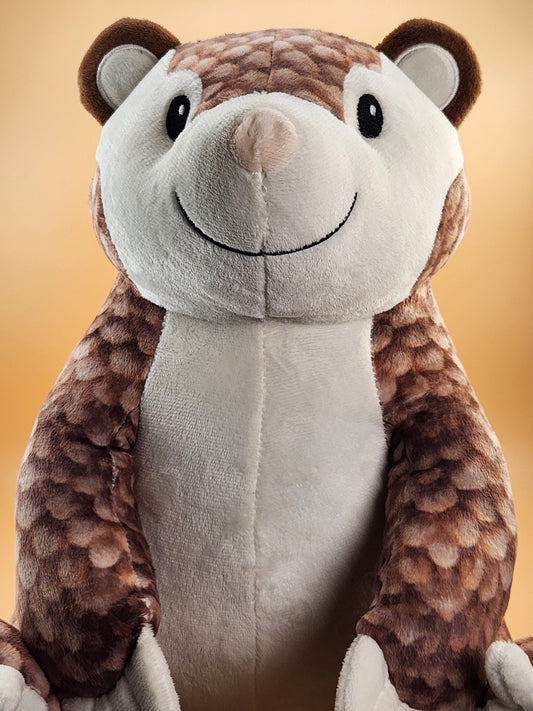 Paulie the Pangolin plush stuffed animal toy front view