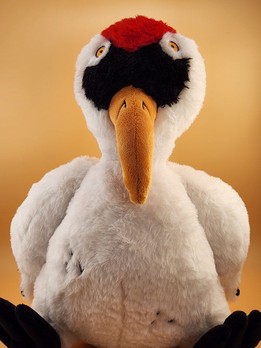 Wayne the Whooping Crane plush stuffed animal toy front view