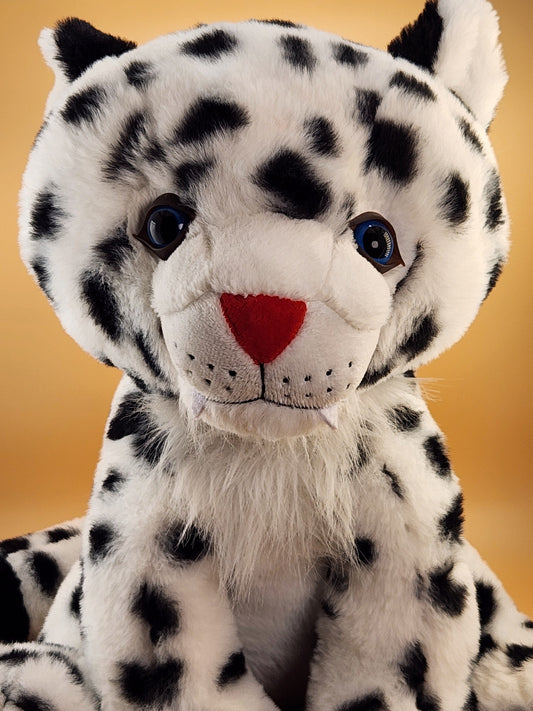 Tashi the Snow Leopard plush stuffed animal toy front view